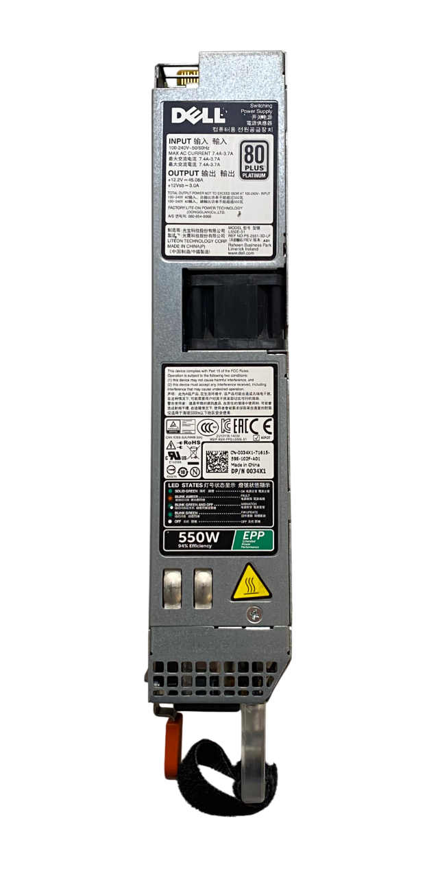 Fonte Dell 550w R430 R530 0034x1 034x1 - Imagem 2