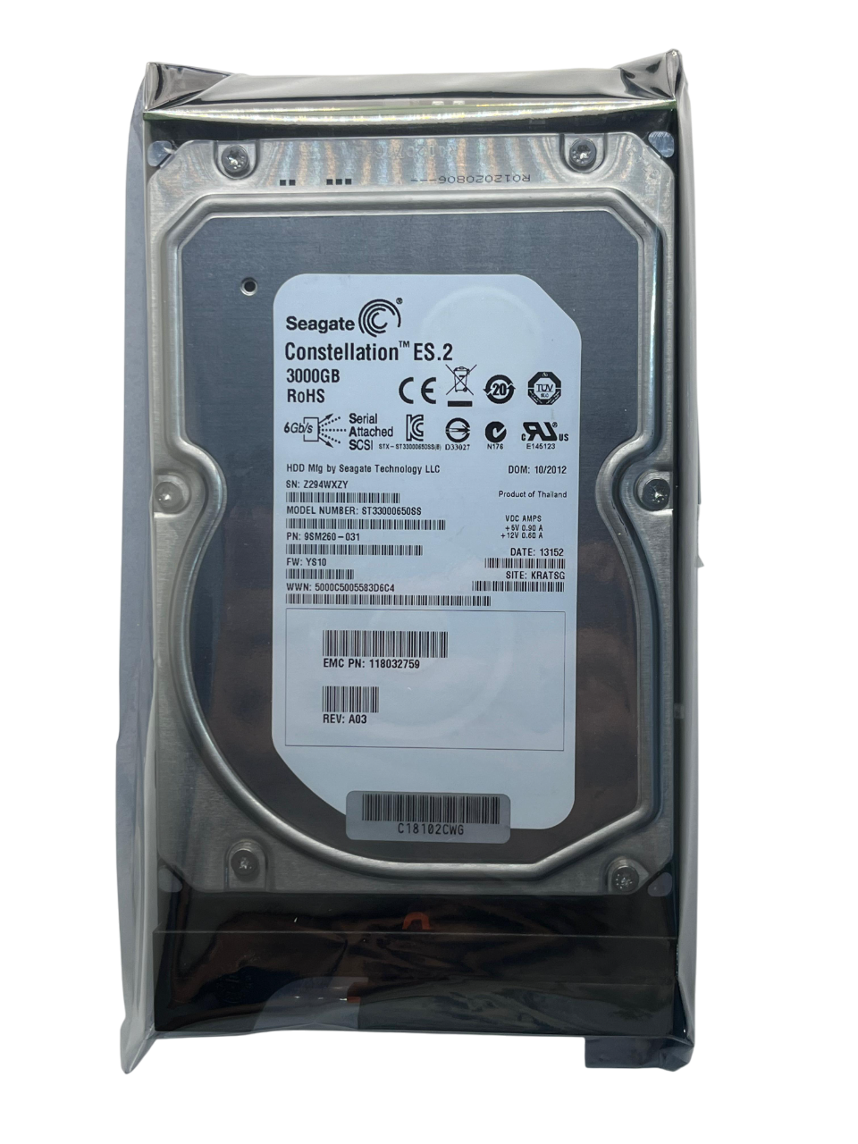 Hd Emc 3tb 7.2k 3,5 Sas 6gb 005049291 - Imagem 3