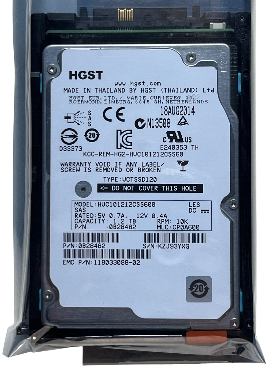 Hd Emc 1.2tb 10k 6gb 2,5 Sas 005050727 - Imagem 3