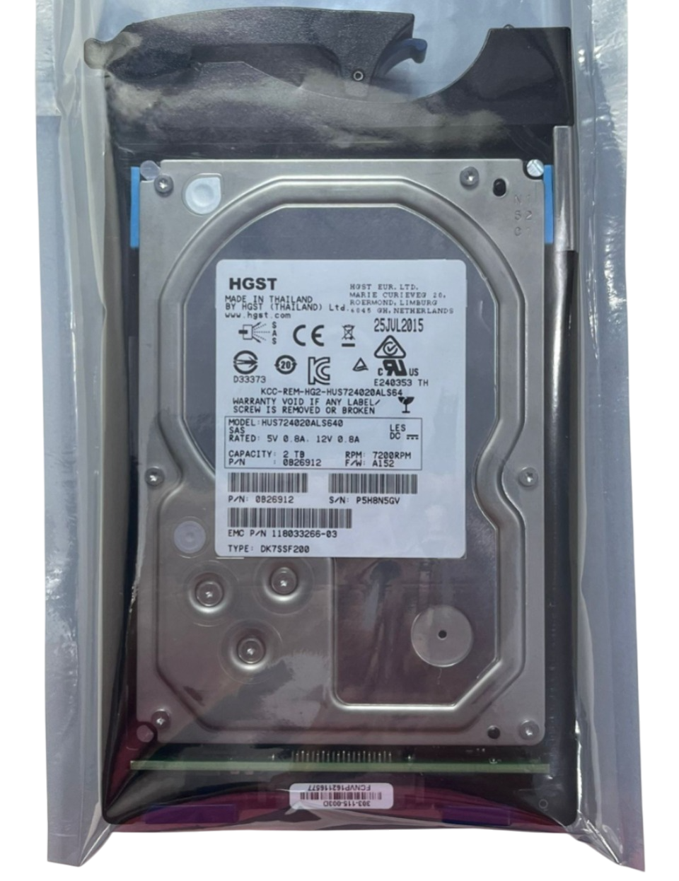 Hd Emc 2tb 7.2k 3.5 Sas 6gb 005050945 118000382-05 - Imagem 3