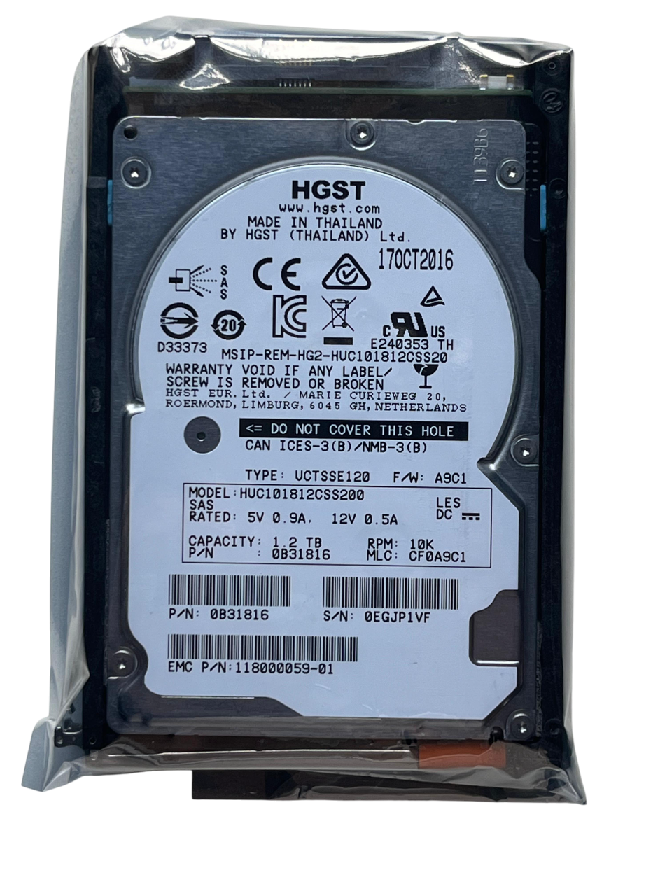 Hd Emc 1.2tb 10k 2,5 Sas 6gb 005051470 005050084 - Imagem 3