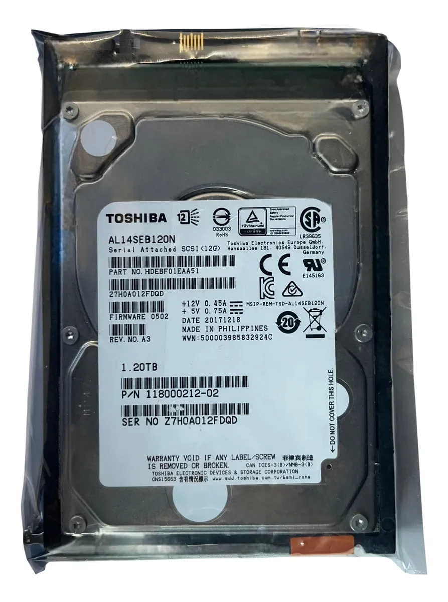 Hd Emc 1.2tb 10k 2,5 Sas 6gb 005052303 11800212-02 - Imagem 3