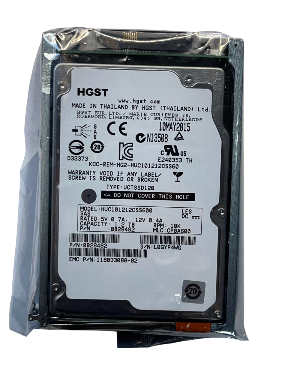 Hd Emc 1.2tb 10k 6gb 2,5 Sas 005052961 118033088-02 seminovo - Imagem 3