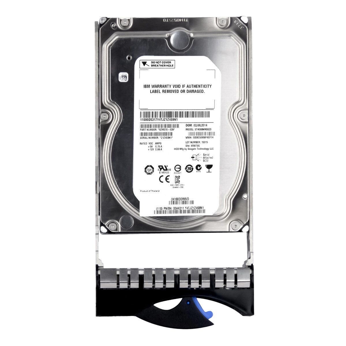 HD IBM 4TB 7.2K 6GB SAS 3,5 00Y5782 00AK211 00WY956 - Imagem 2