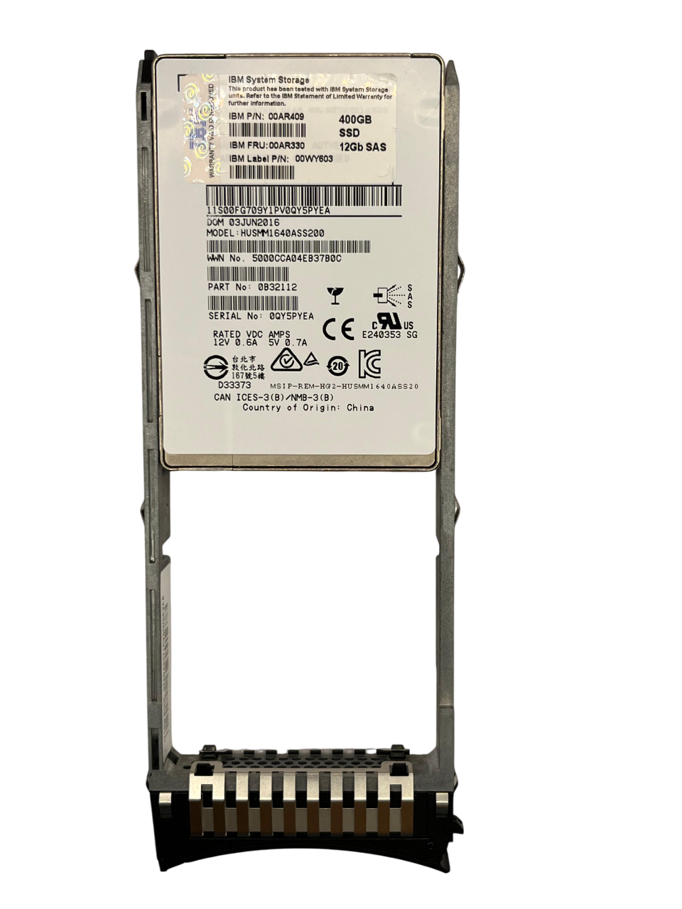 SSD IBM 400GB 12GB SAS 2,5 00AR330 00AR409 00WY603 00AR483 - Imagem 2