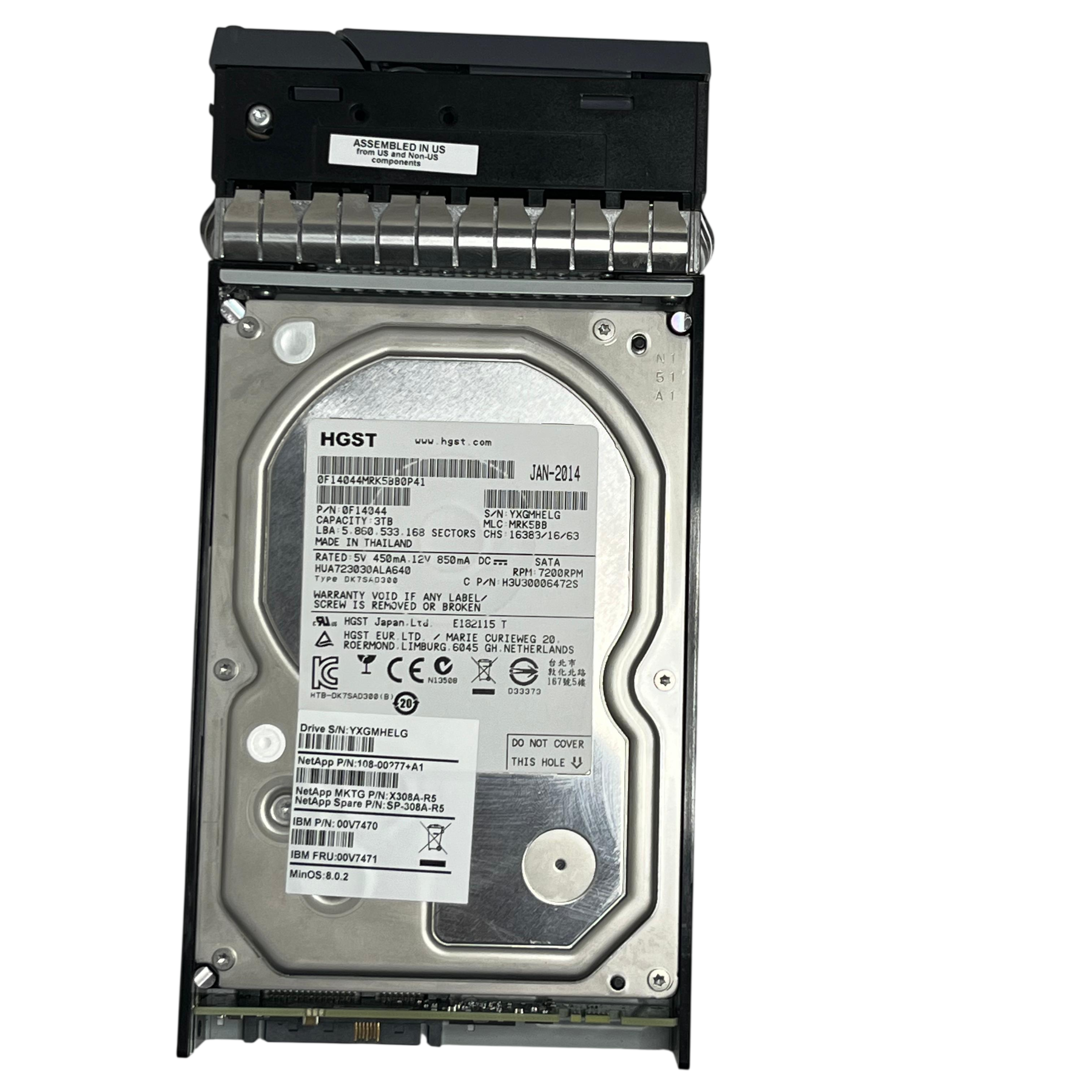 HD IBM NETAPP 3TB 7.2K 3,5 SATA 6GB 00V7471 00V7470 108-00277-A1 X308A-R5 - Imagem 2