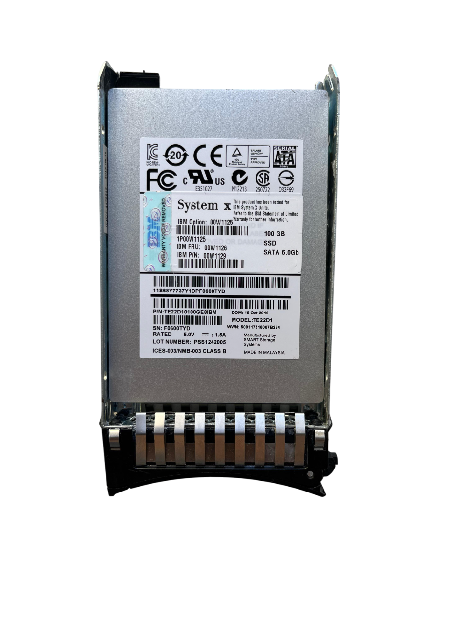 SSD IBM 100GB 2,5 SATA 6GB 00W1129 00W1126 00W1125 - Imagem 2