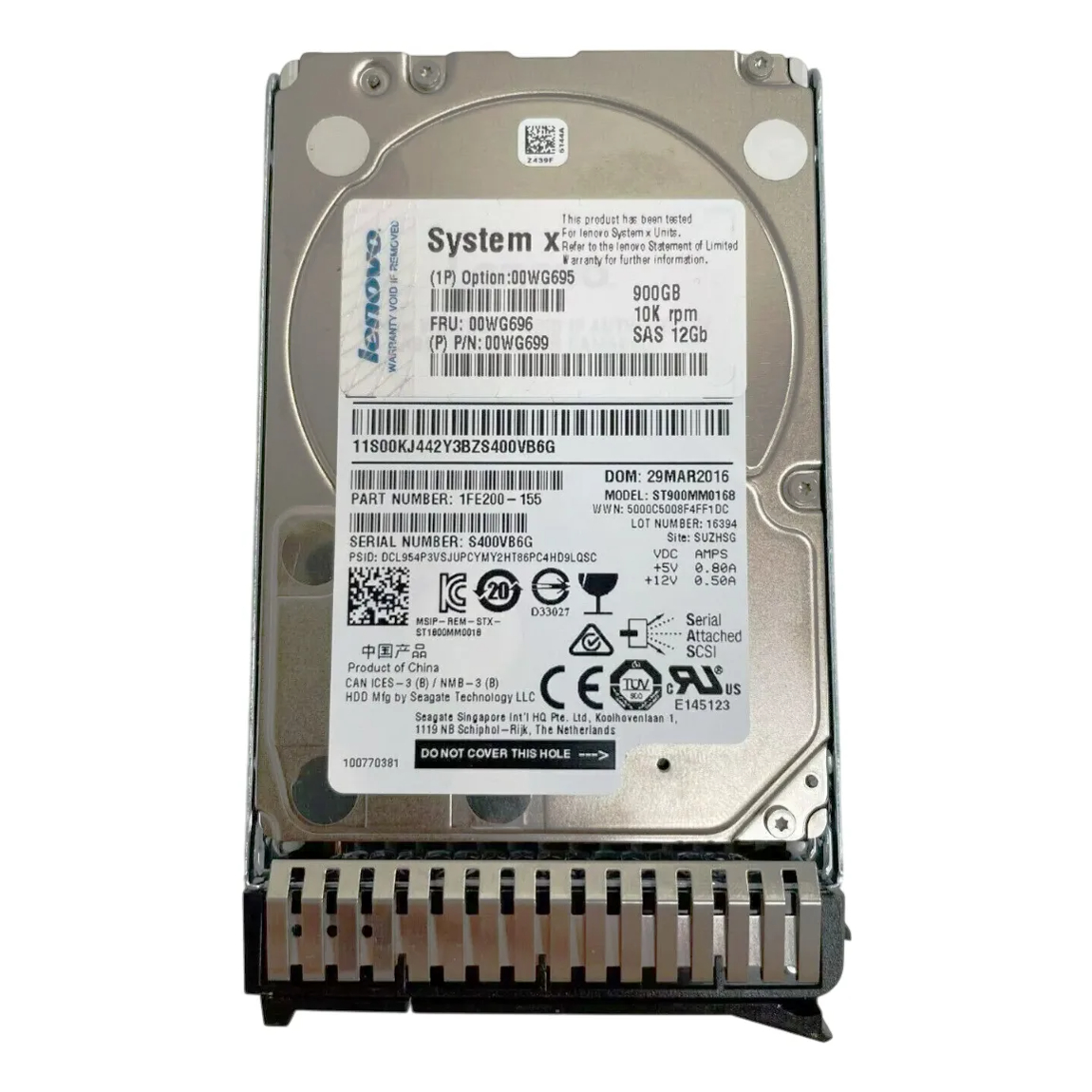Hd Lenovo System 900gb 10k 2,5 Sas 12gb 00WG695 00WG696 00WG699 - Imagem 2