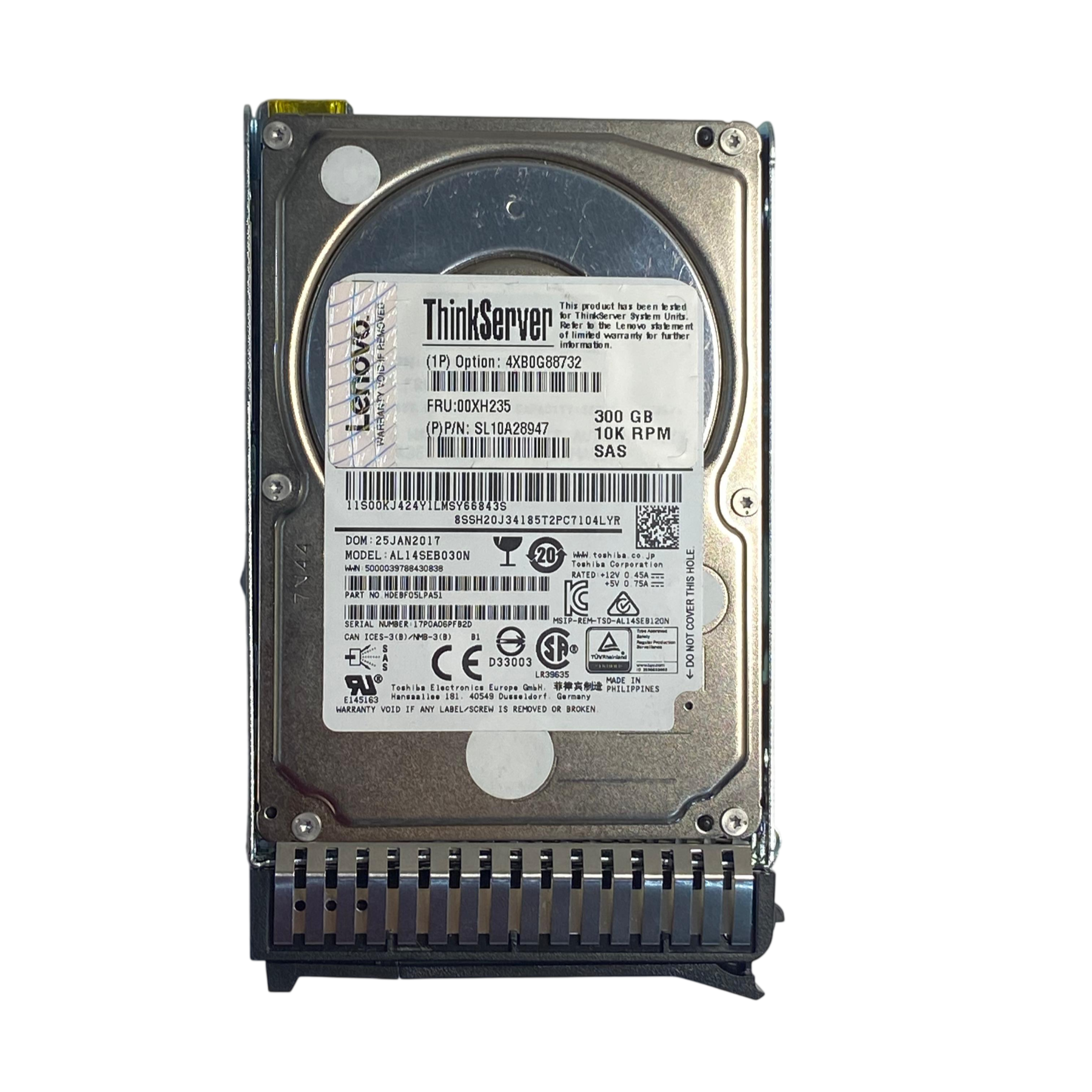 HD LENOVO 300GB 10K 2,5 SAS 12GB 00XH235 4XB0G88732 - Imagem 2
