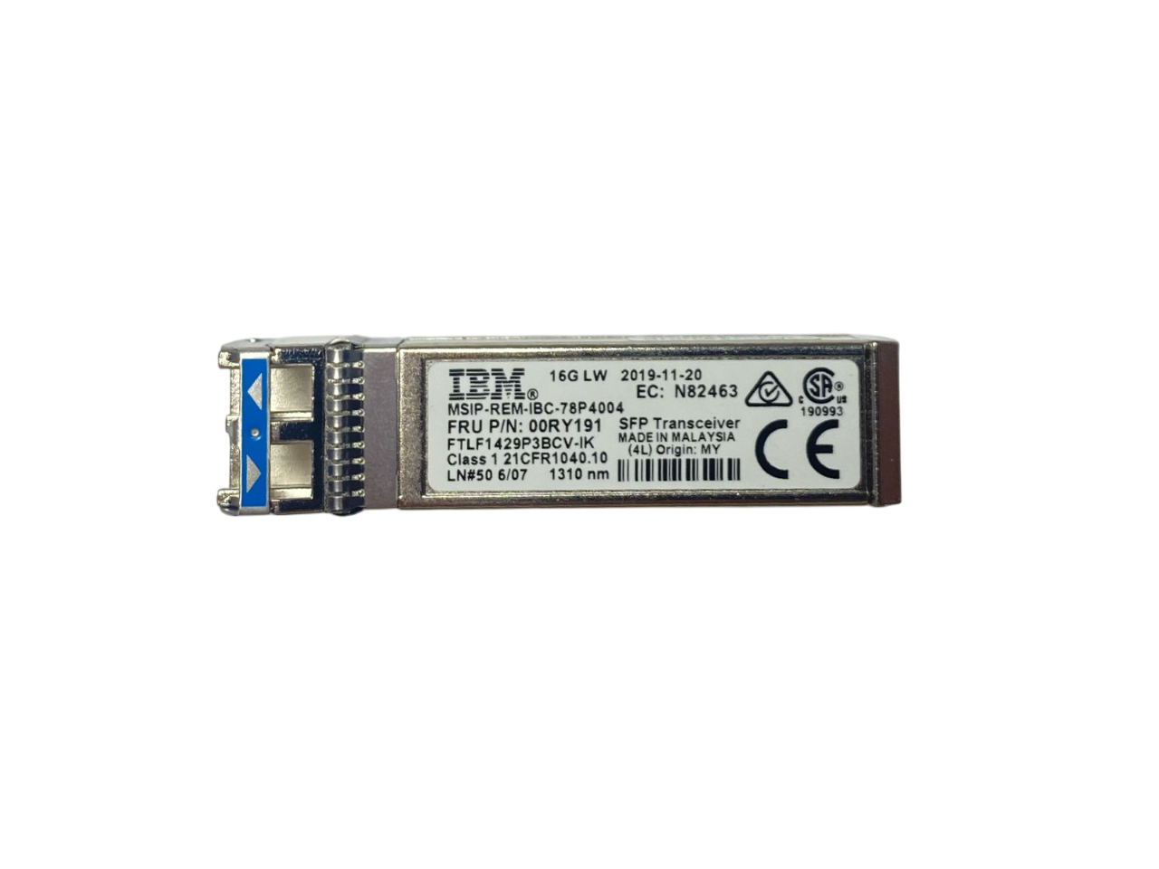 Gbic IBM 16GB LW 10KM SMF LC 1310m 00RY191 - Imagem 2