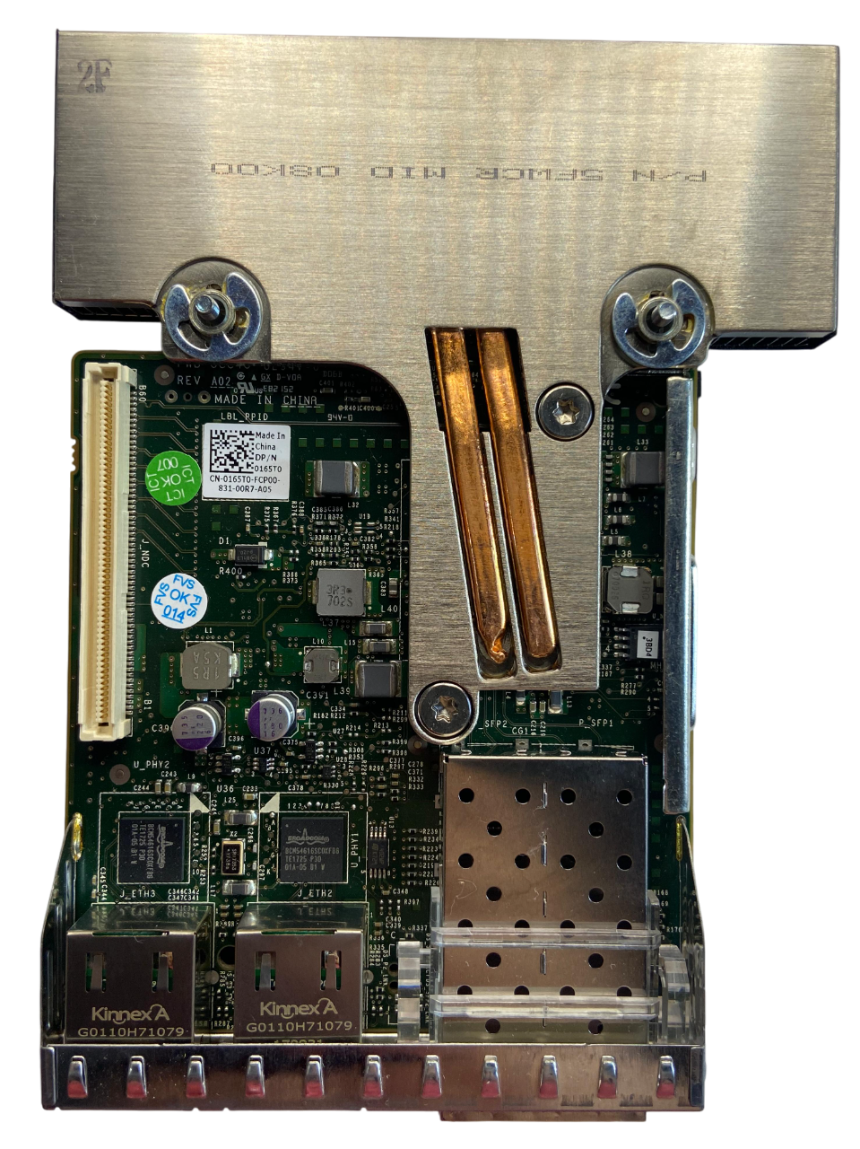 Placa De Rede Dell Integrada 57800S 2X1GB RJ45 2X10GB SFP 4-Port 165t0 0165t0 - Imagem 2