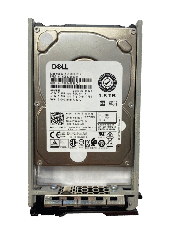 Hd Dell 1.8tb 10k 2.5 Sas 12gb 02trm4 2trm4 - Imagem 2