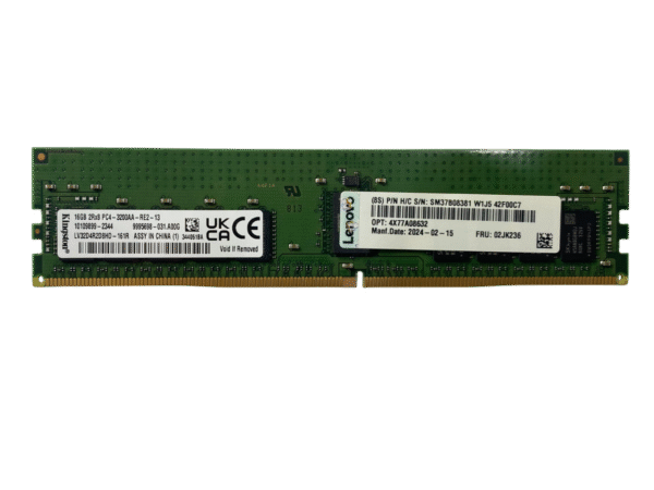 Memória Lenovo 16gb Ddr4-3200 Rdimm 02jk236 4X77A08632 - Imagem 3