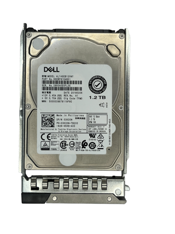 Hd Dell 1.2tb 2.5 10k 12gb Sas 3k30n 03k30n - Imagem 2