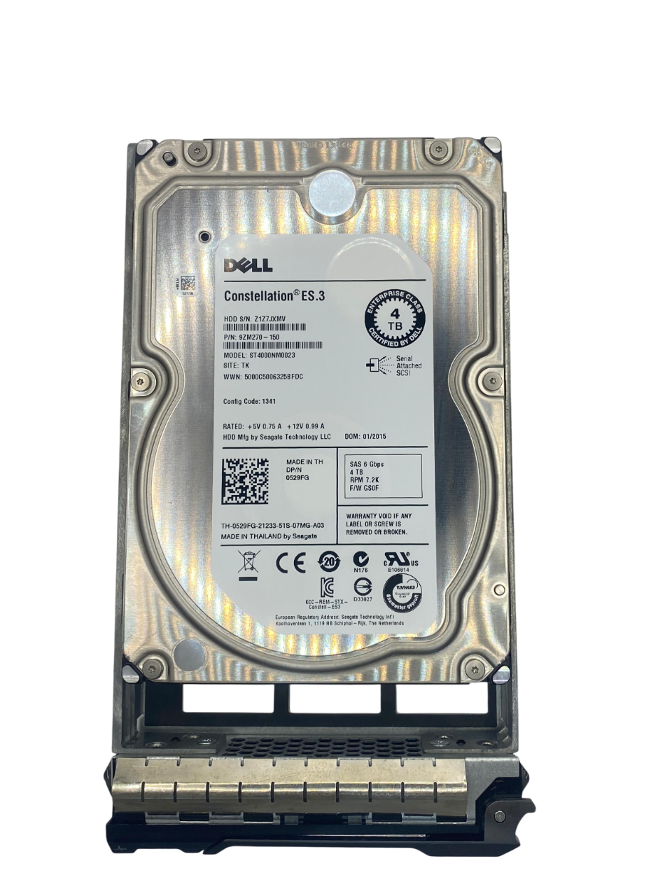 Hd Dell 4tb 6gb 7.2k 3,5 Sas 0529fg 529fg - Imagem 2