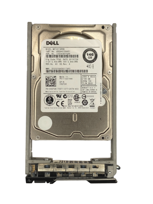 Hd Dell 146gb 15k 6gb 2,5 Sas 6dfd8 06dfd8 - Imagem 2
