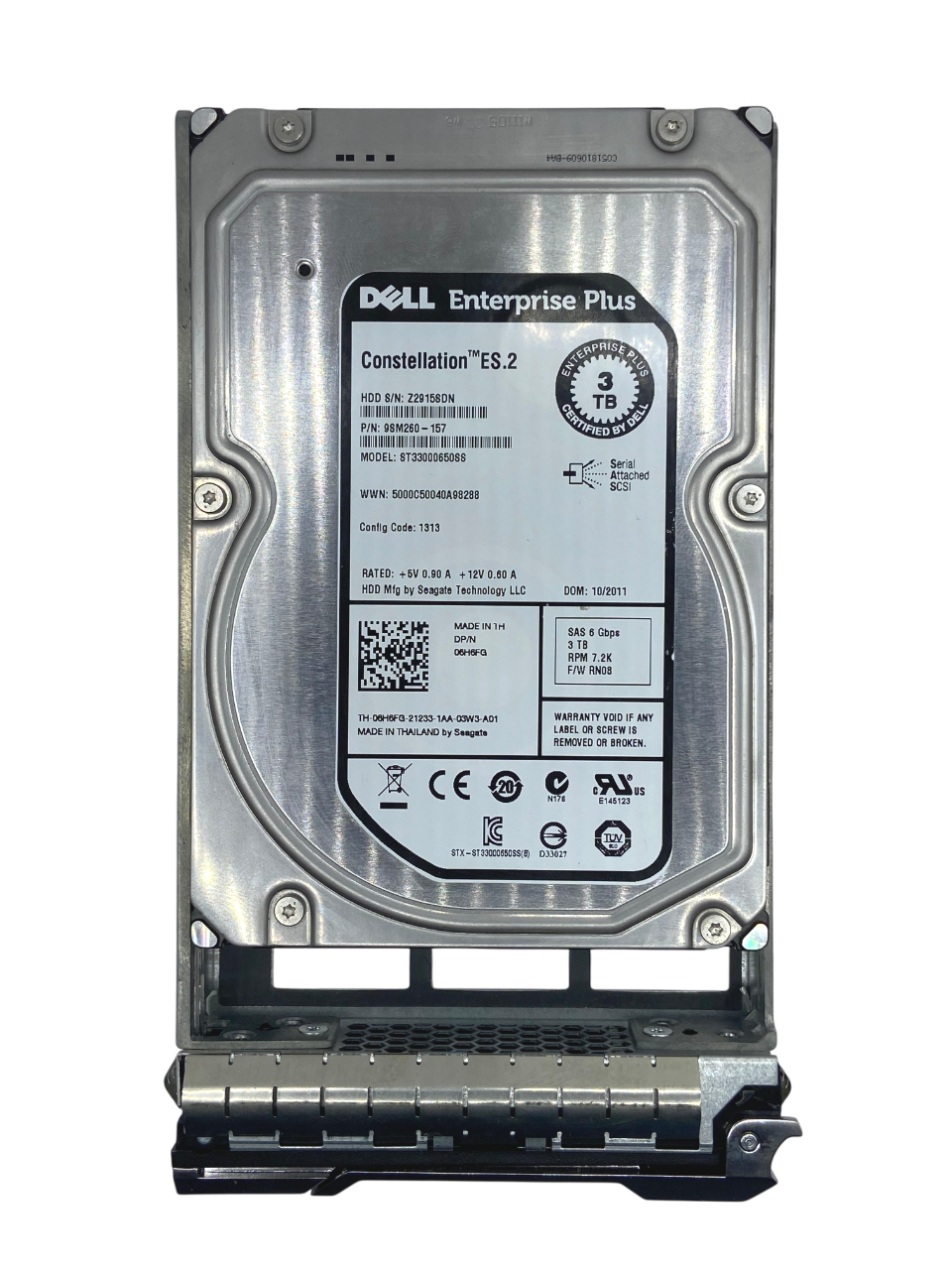 Hd Dell Equallogic 3tb 7.2k 3,5 Sas 6gb 06h6fg 6h6fg - Imagem 2