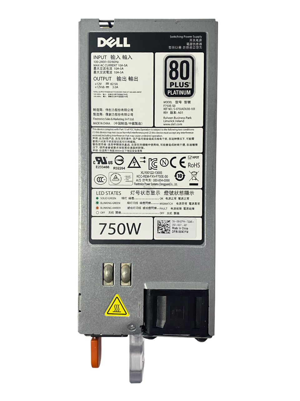 Fonte Dell 750w R620 R720 0w0ctf W0ctf 06w2pw 6w2pw - Imagem 2