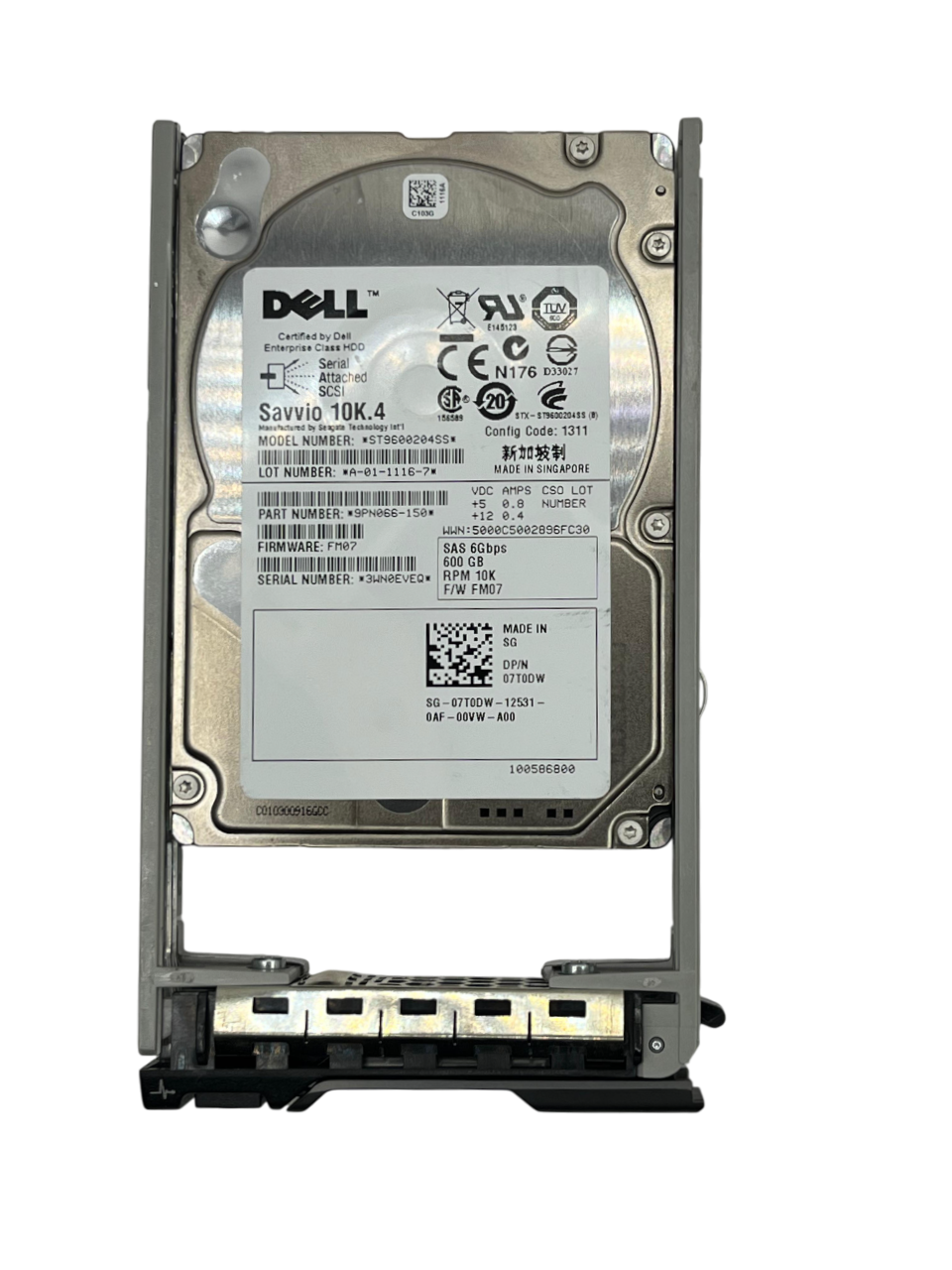 Hd Dell 600gb 10k 2.5 6gb/s Sas 07t0dw 7t0dw - Imagem 2