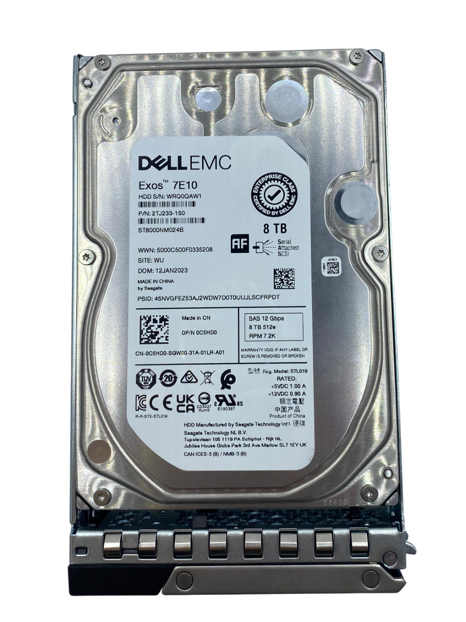 Hd Dell 8tb 7.2k 3.5 Sas 12gb 0c5hd0 C5hd0 USADO - Imagem 2