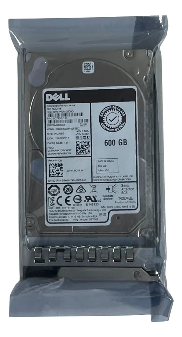 Hd Dell 600gb 10k 2,5 12gb Sas 0d1f14 D1f14 - Imagem 4