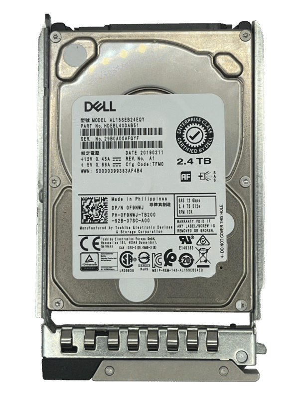 Hd Dell 2.4tb Sas 12gb 10k 2,5 0f9nwj F9nwj Al15seb24eqy - Imagem 2