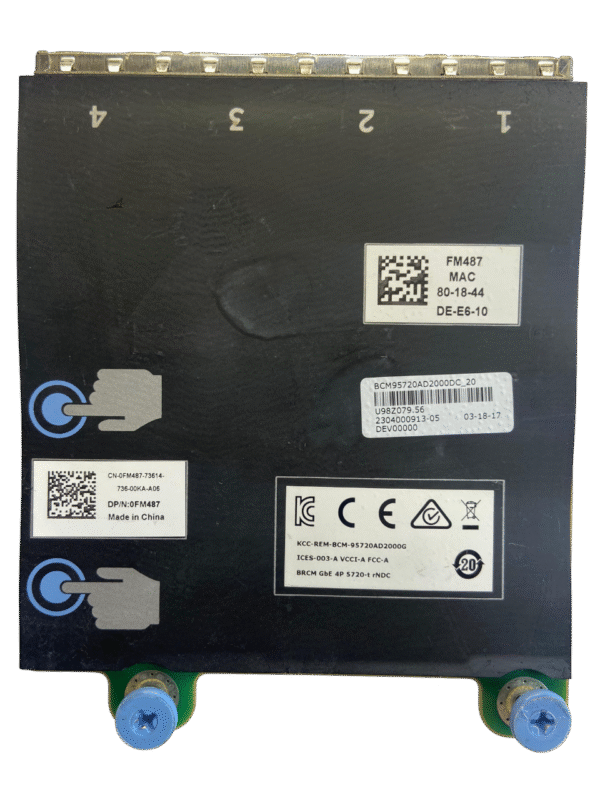 Placa Rede Dell Integrada 5720 1GB RJ45 4-Port 0fm487 Fm487 - Imagem 2