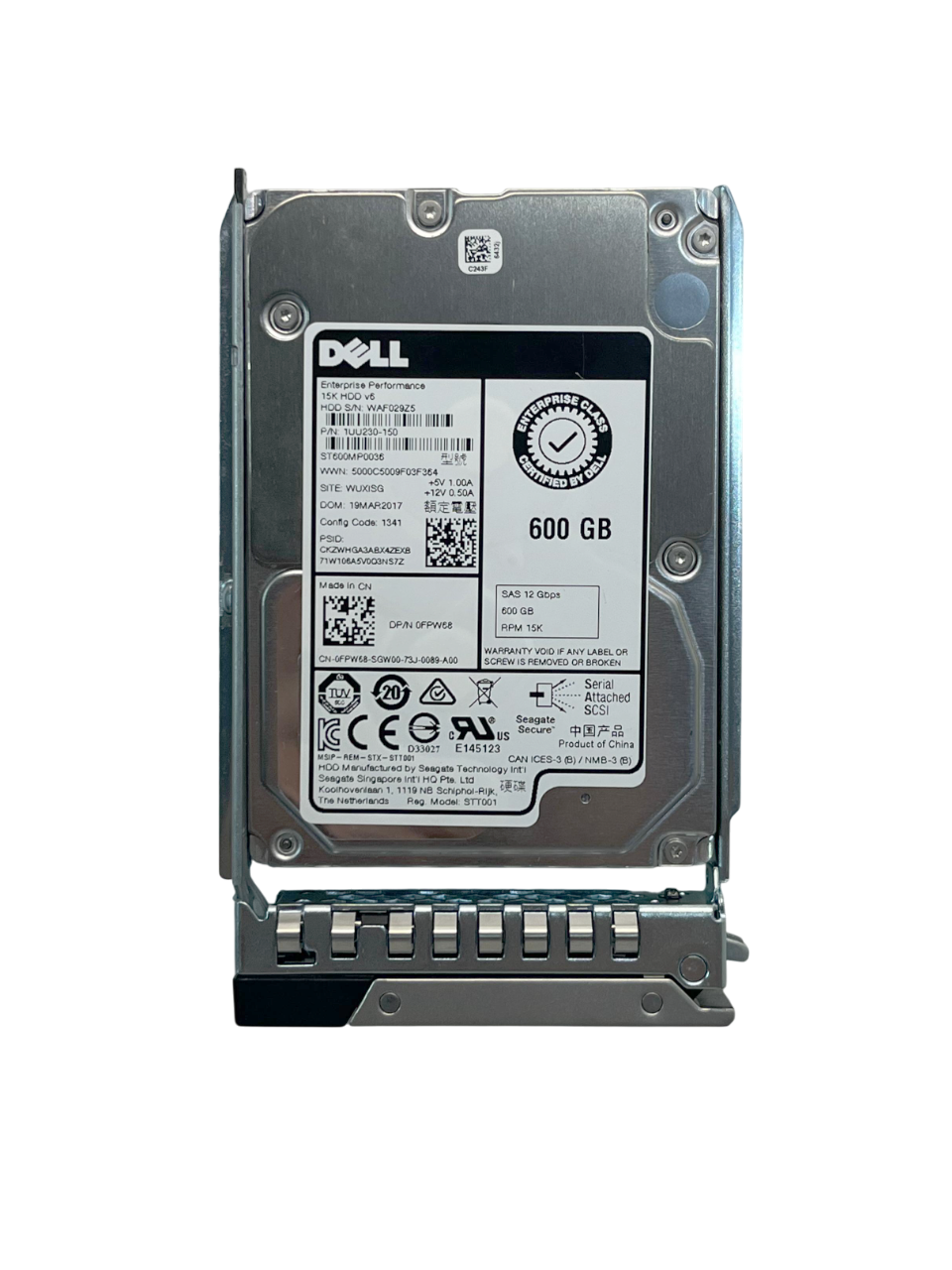 Hd Dell 600gb 15k 2,5 Sas 12gb 0fpw68 Fpw68 seminovo - Imagem 2
