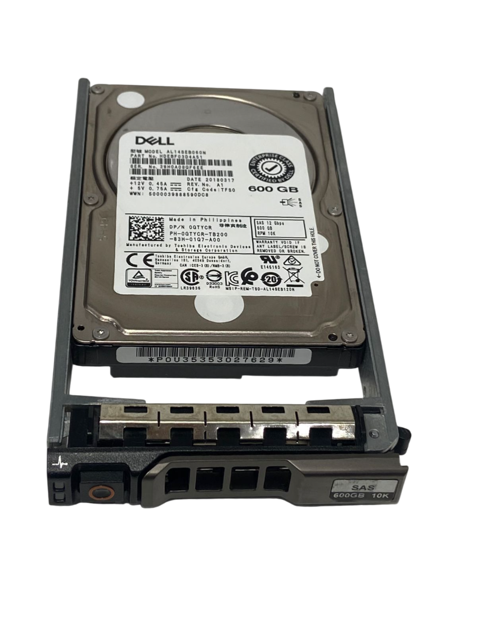 Hd Dell 600gb 10k 2,5 Sas 12gb 0gtycr Gtycr - Imagem 3