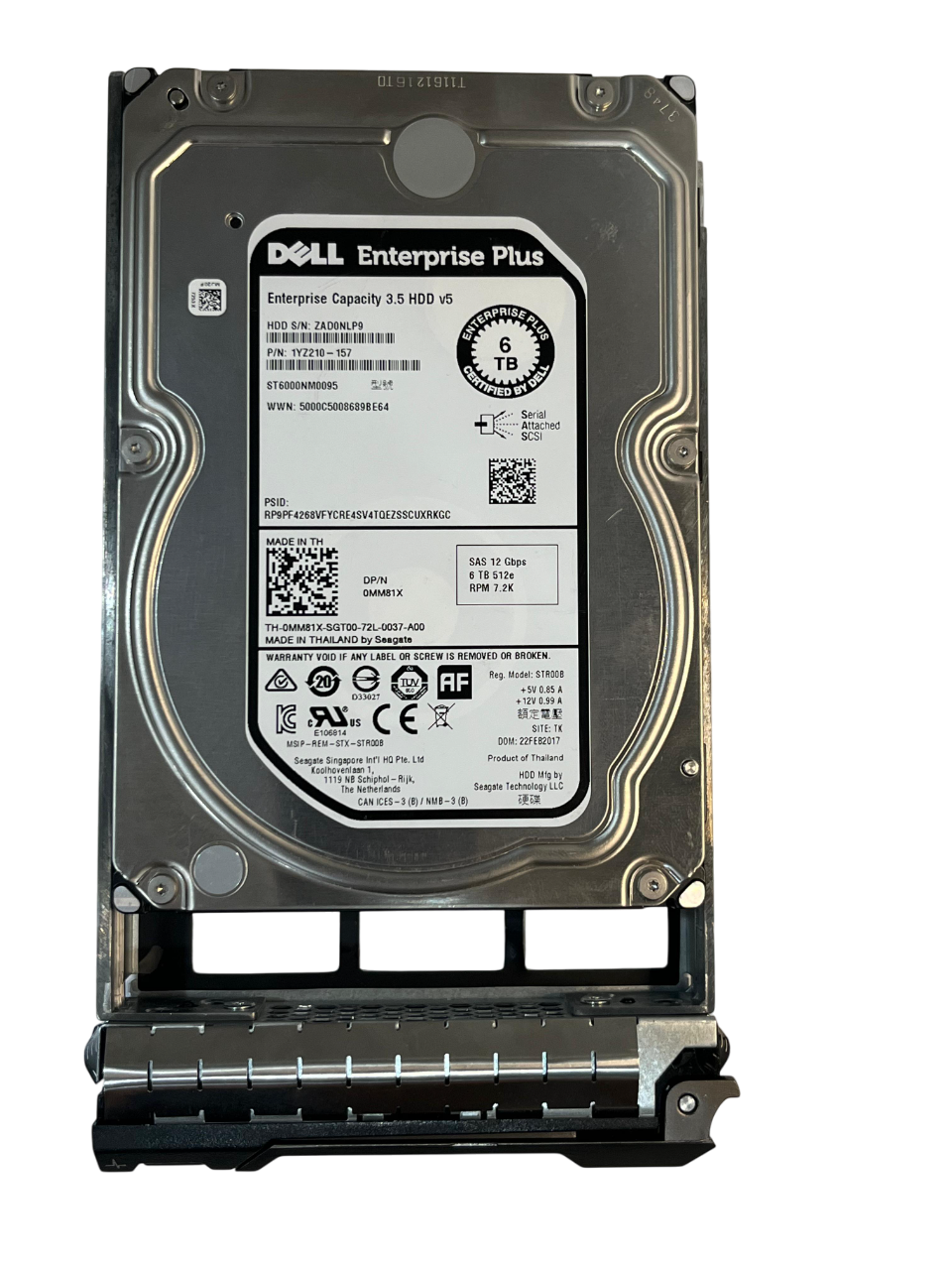 Hd Dell Equallogic 6tb 7.2k 3,5 Sas 12gb 0mm81x Mm81x - Imagem 2