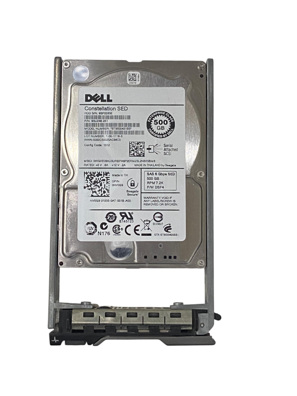 Hd Dell 500gb 7.2k 2,5 Sas 6gb 0nv0g9 Nv0g9 - Imagem 2