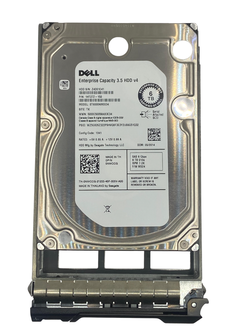 Hd Dell 6tb 7.5k Sas 3.5 6gb Nwccg 0nwccg - Imagem 2