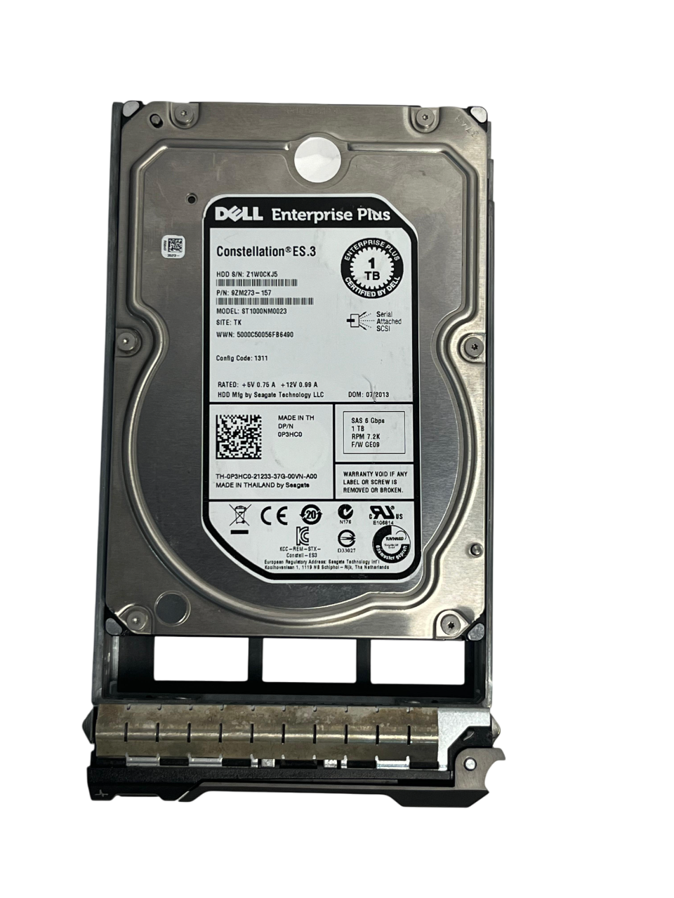 Hd Dell 1tb 7.2k 3,5 Sas 6gb 0p3hc0 P3hc0 seminovo - Imagem 2