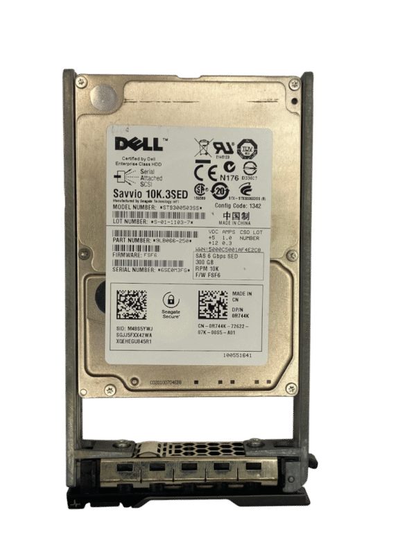 Hd Dell 300gb 10k 2,5 Sas 6gb 0r744k R744k - Imagem 2