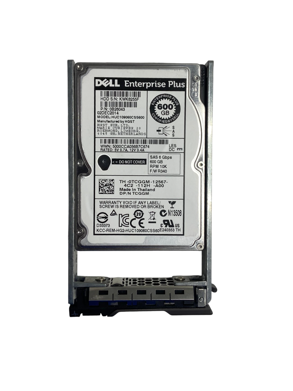 Hd Dell Equallogic 600gb 10k 2.5 6gb Sas 0tcggm Tcggm - Imagem 2