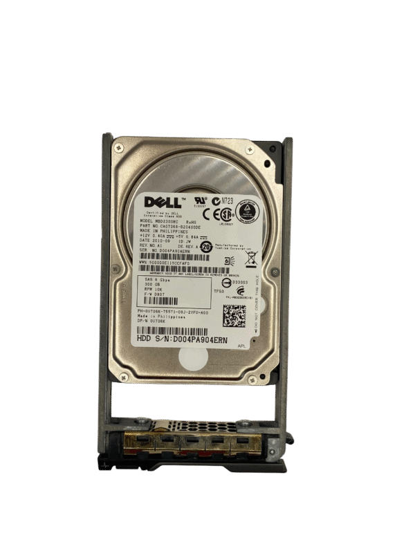 Hd Dell 300gb 10k 2,5 Sas 6gb 0u706k U706k - Imagem 2