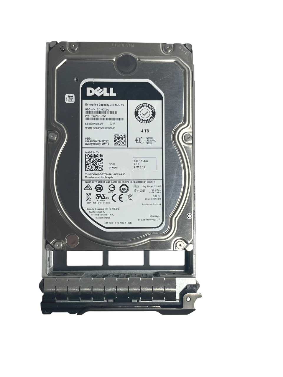 Hd Dell 4tb Sas 7.2k 3,5 12gb Yxg4k 0yxg4k Seminovo - Imagem 2