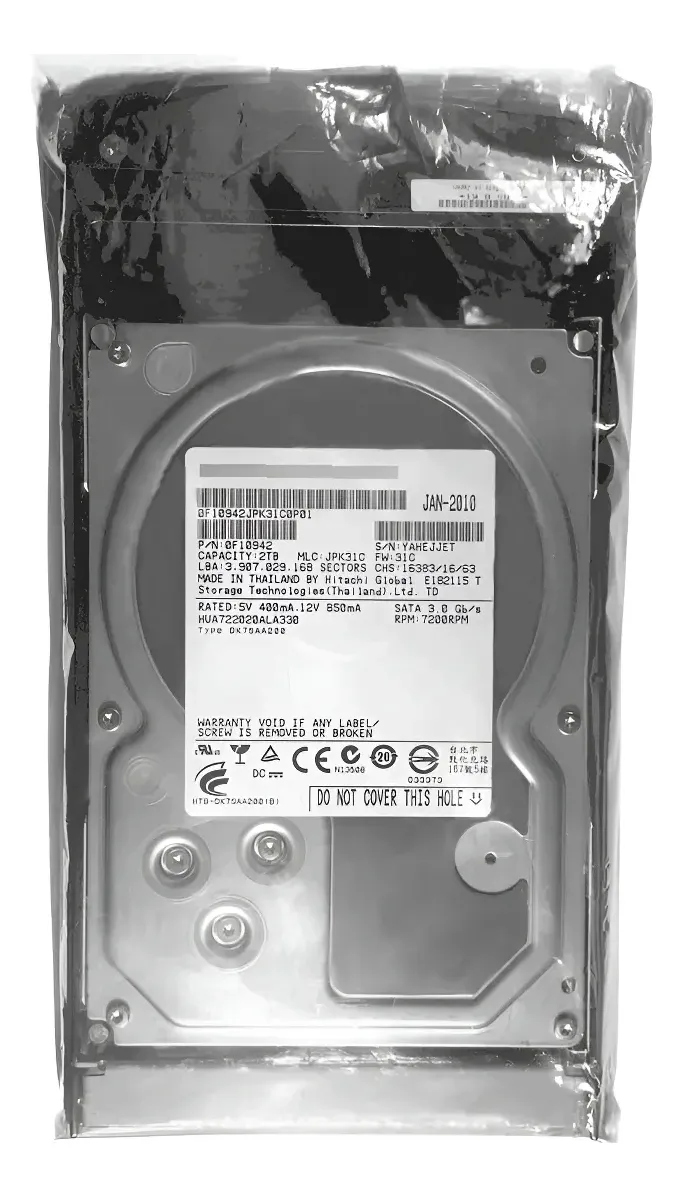 Hd Hitachi 2tb 7.2k 3,5 Sata 3276139-d 0f10943 - Imagem 3
