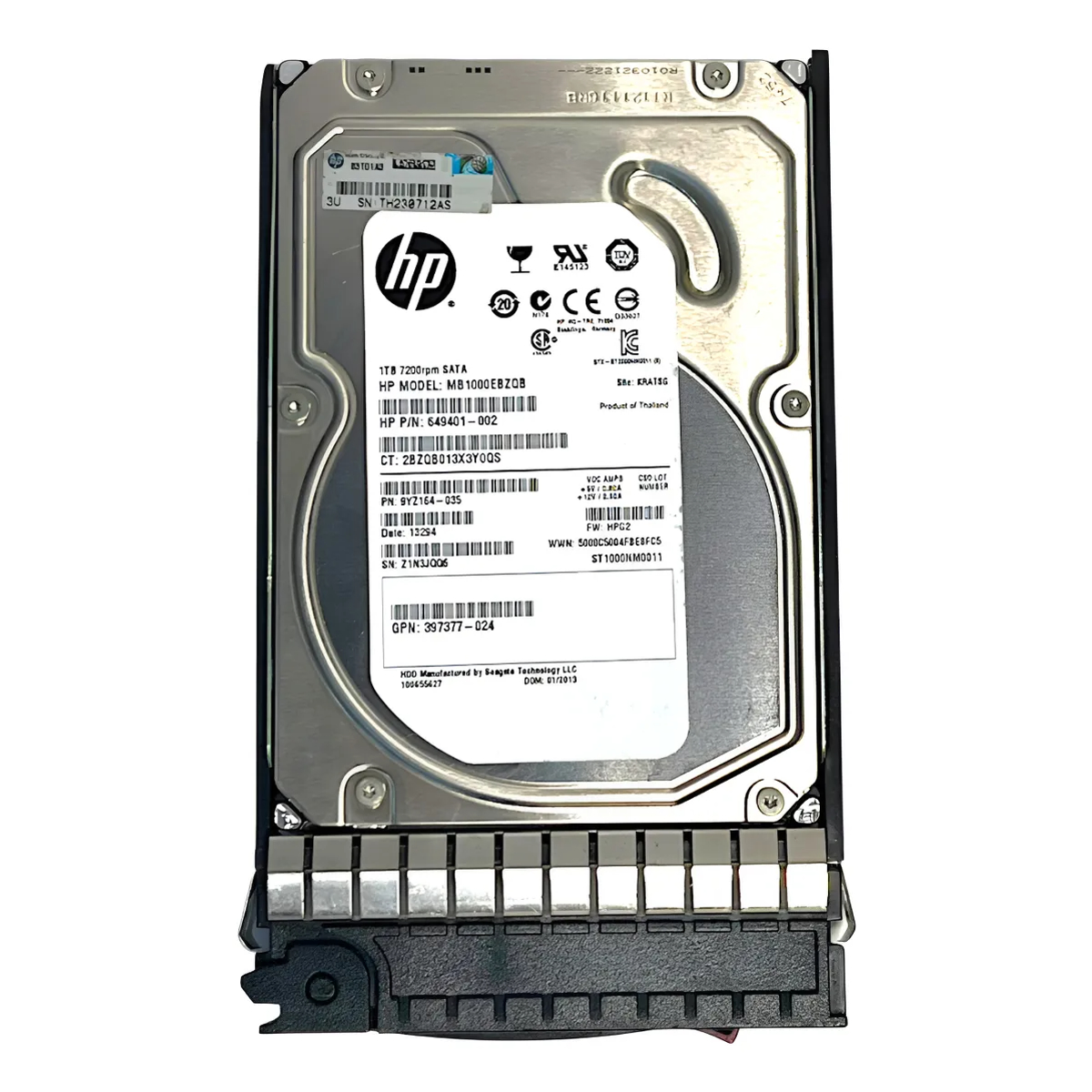 HD HP 1TB 7.2 3,5 SATA 3GB 454273-001 454146-B21 684057-001 - Imagem 2