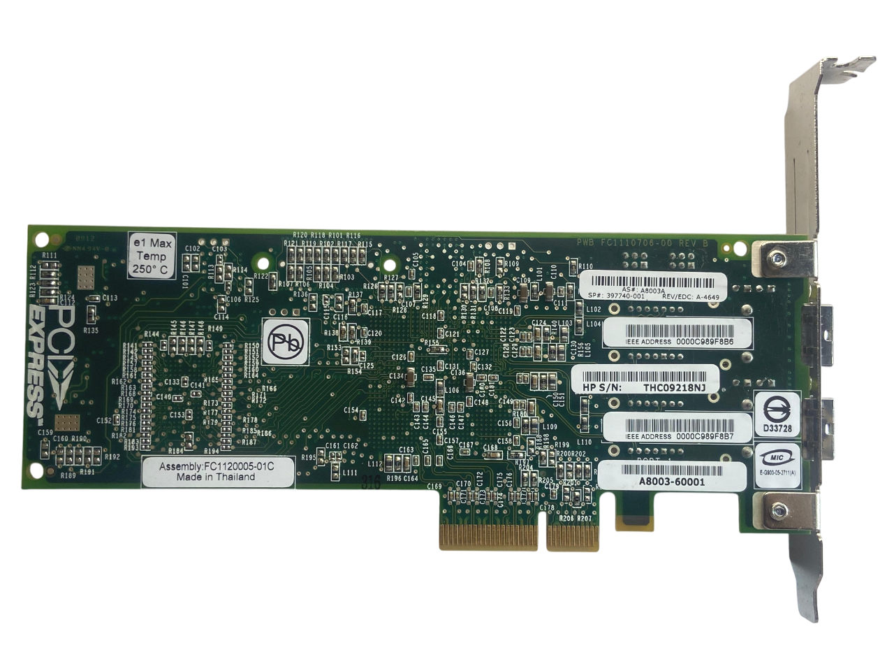 Placa Hba HP FC2242SR LPE11002 4GB FC 2-Port 397740-001 - Imagem 3