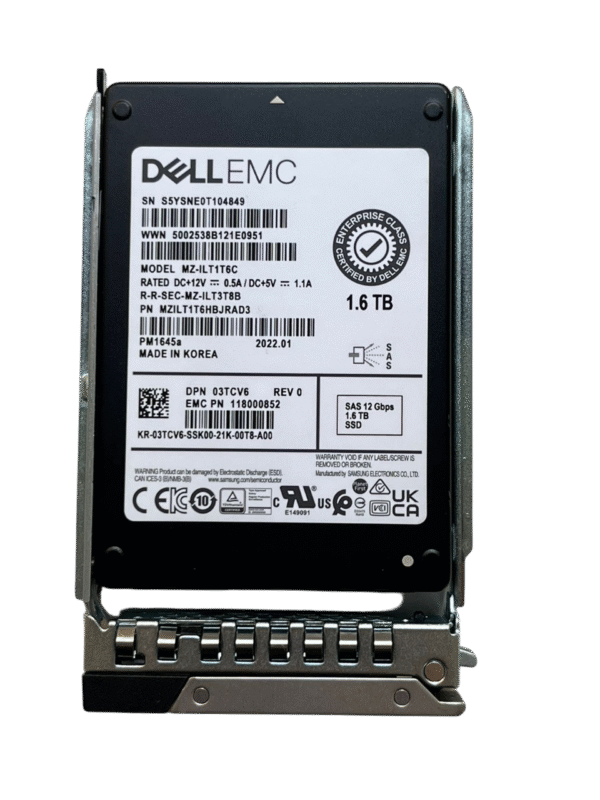 SSD Dell 1.6TB 2,5 SAS 12GB 03TCV6 3TCV6 MZ-ILT1T6C - Imagem 2