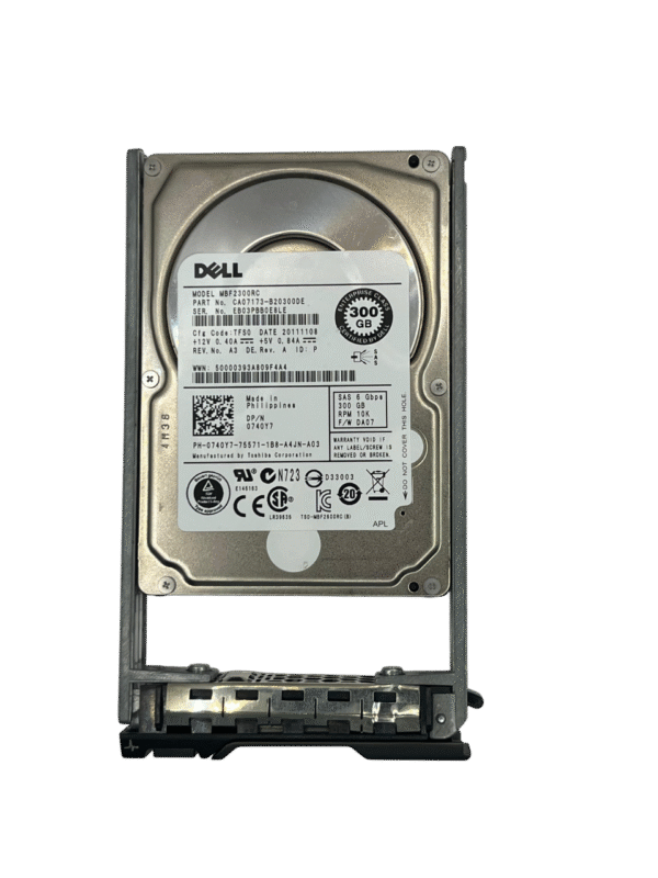 Hd Dell 300gb 10k 2,5 Sas 6gb 0740y7 740y7 - Imagem 2