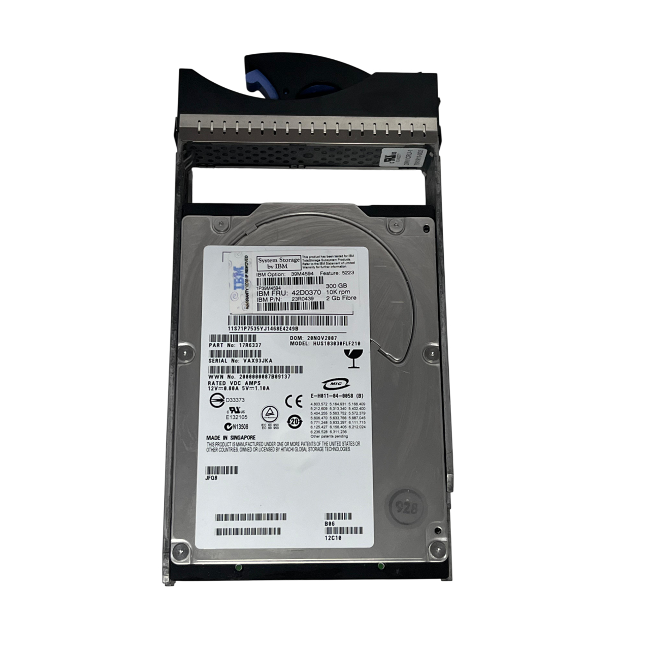 HD IBM 300GB 10K 3,5 FC 2GB 42D0370 23RD439 39M4594 - Imagem 2