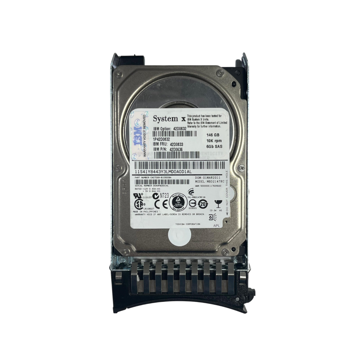 HD IBM 146GB 10K 6GB 2.5 SAS 42D0633 42D0636 42D0632 - Imagem 2