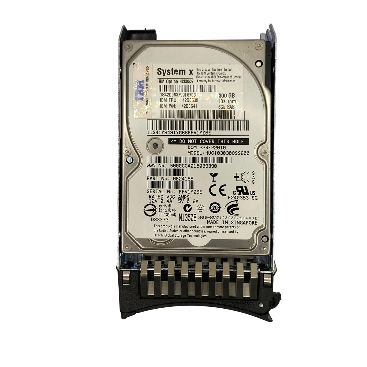 HD IBM 300GB 10K 6GB SAS 2,5 42D0638 42D0641 42D0637 - Imagem 2
