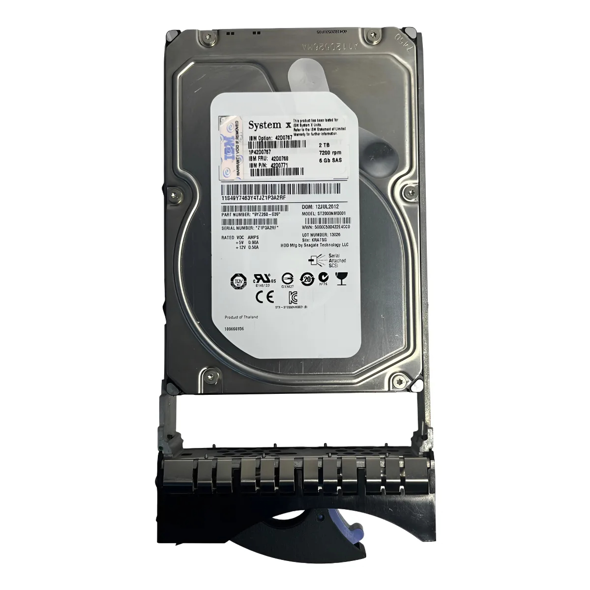 HD IBM 2TB 7.2K 3.5 SAS 6GB 42D0771 42D0767 42D0768 - Imagem 2