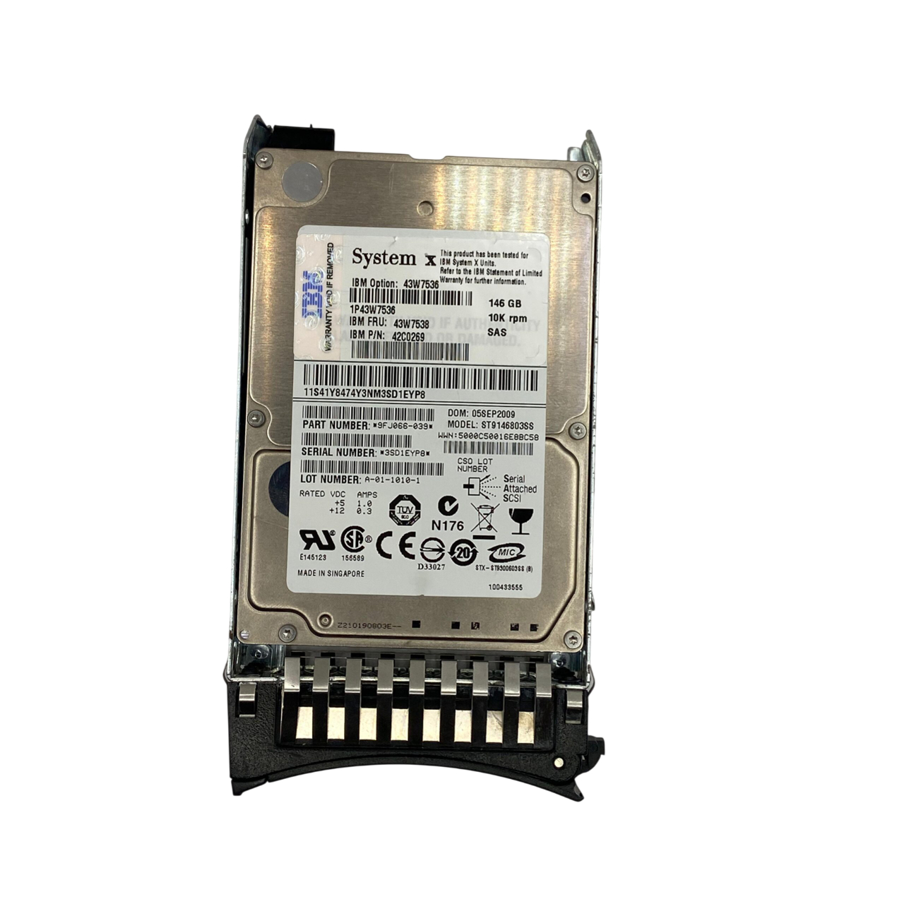 HD IBM 146GB 10K 3GB 2,5 SAS 43W7538 43W7536 42C0269 - Imagem 2