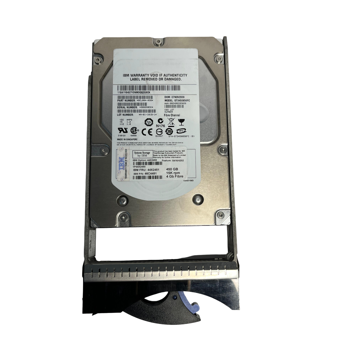 HD IBM 450GB 15K 3,5 FC 4GB 44X2451 44X2450 44X2495 - Imagem 2