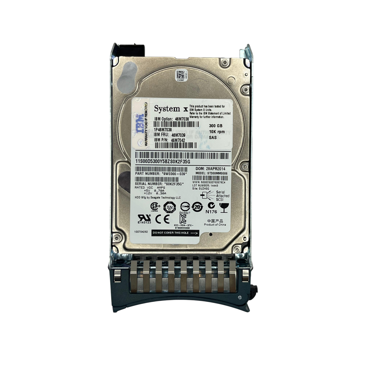 HD IBM 300GB 10K 2,5 SAS 6GB 46M7039 46M7042 46M7038 - Imagem 2