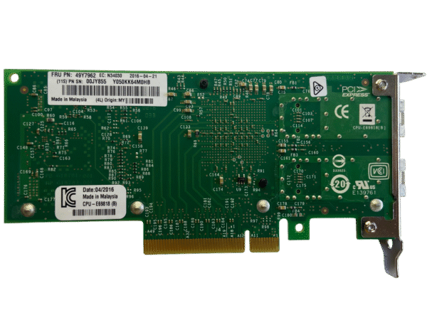 Placa De Rede Ibm X520-da2 10gb Sfp+ 2-port 49y7962 00jy855 - Imagem 3